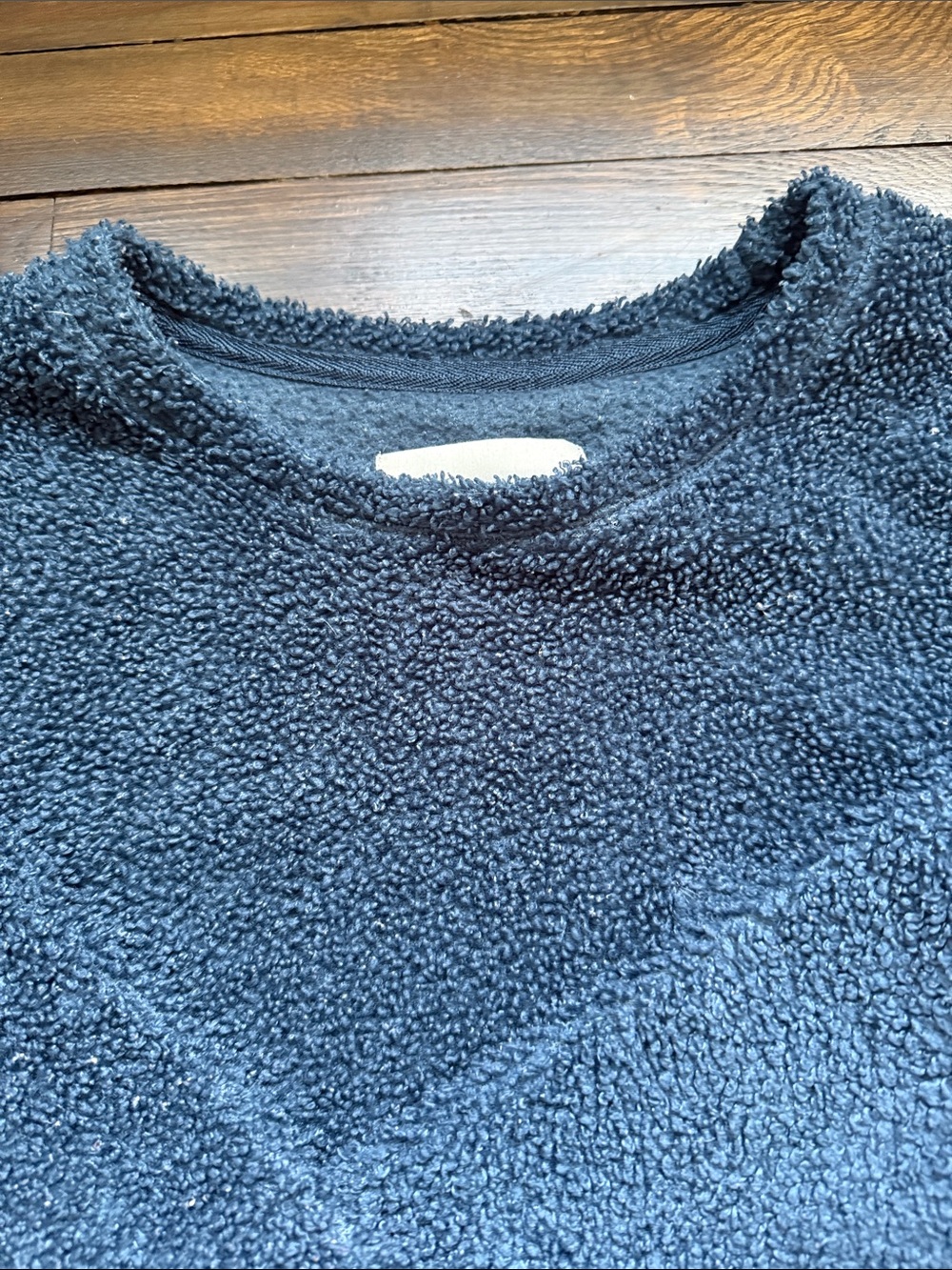 Cuddl Duds Navy Sherpa Pullover - Soft Fleece - Picture 7 of 8